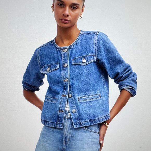 Madewell Denim Lady Jacket in Lakecourt Wash - Picture 9 of 10